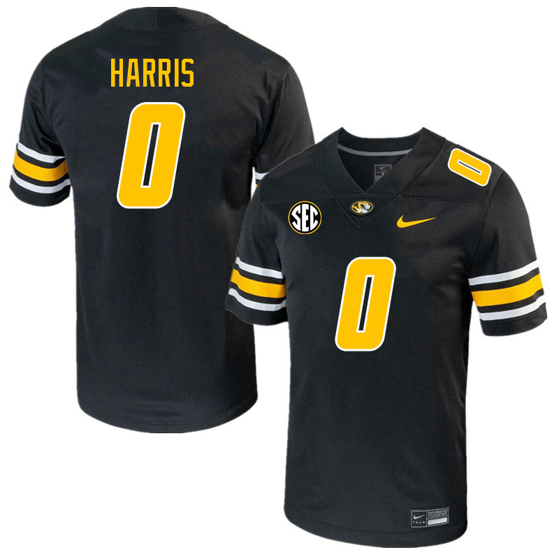 Men #0 BJ Harris Missouri Tigers College 2023 Football Stitched Jerseys Sale-Black - Click Image to Close